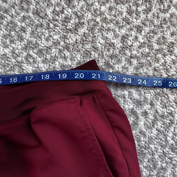Fabletics Burgundy Scrub Top Pants Set Women's 3X V Neck Cargo Medical Jogger - Picture 12 of 14